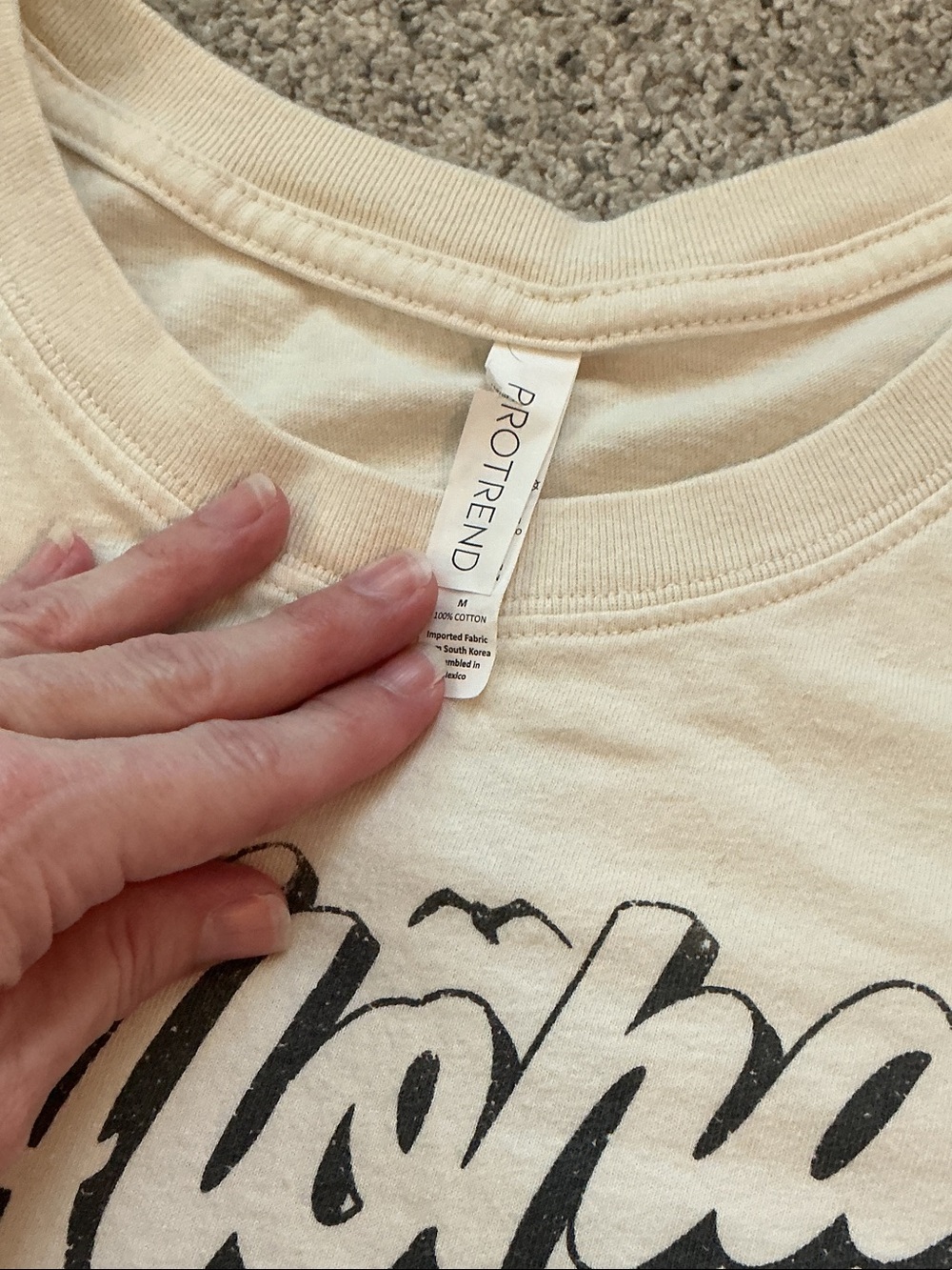 Bundle of 3 Graphic Tees ~ Yellow, Green, Cream - Picture 8 of 10